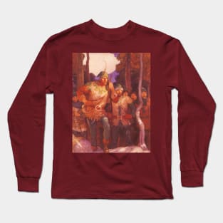 Vintage Fairy Tales, Robin Hood and the Men of Greenwood by NC Wyeth Long Sleeve T-Shirt